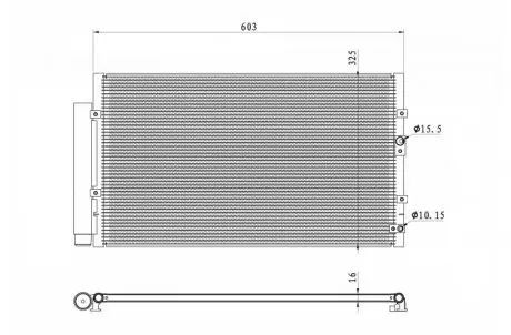 Радіатор кондиціонера NRF 350487