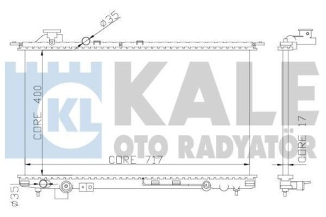 Радиатор охлаждения Hyundai Sonata IV, Xg KALE OTO RADYATOR 369300