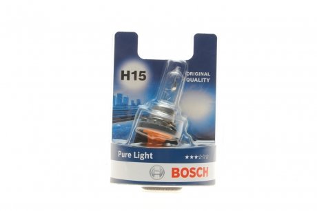 Лампа розжарювання H15 55/15W 12V PGJ23T-1 Pure Light BL (вир-во) 1 987 301 099 BOSCH 1987301099