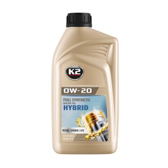 Олива моторна FULL SYNTHETIC MOTOR OIL HYBRID 0W-20 1 л K2 O0521E