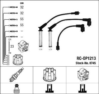 Комплект кабелiв запалювання NGK RC-OP1213 (фото 1)