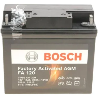 Аккумулятор 6 CT-18-R Factory Activated AGM BOSCH 0986FA1200