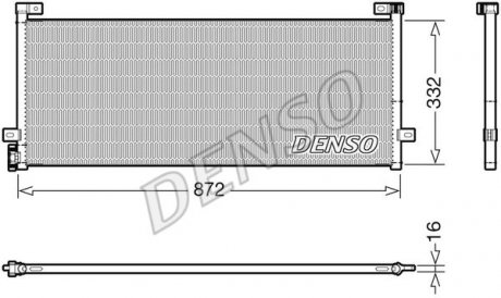 Радіатор кондиціонера DENSO DCN99072 (фото 1)