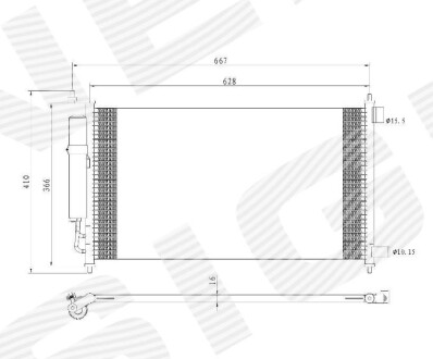 Радіатор кондиціонера SIGNEDA RC94621