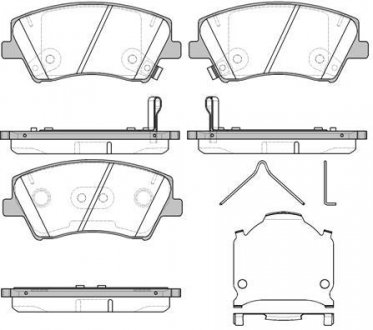 Колодки тормозные дисковые Hyundai Elantra 16> / Genesis 3,0 GDI 14> / перед (P1 WOKING P1512304