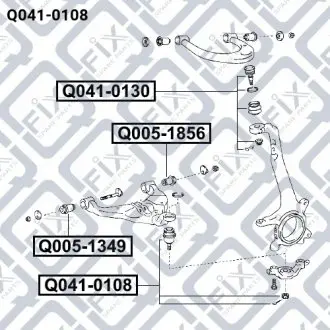 Опора кульова переднього нижнього важеля Q-FIX Q0410108