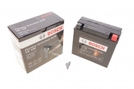 Акумуляторна батарея 5.5Ah/75A (135x60x130/+R/B0) Factory Activated AGM 0 986 FA1 360 BOSCH 0986FA1360
