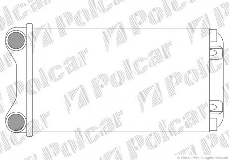 Радіатор пічки Audi A4 01- POLCAR 1325N8A1 (фото 1)