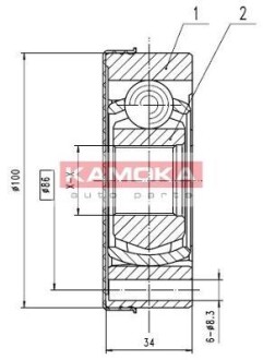 Шарнирный комплект KAMOKA 8096