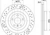 Диск гальмівний PRO High Carbon; задн. / MB GLE, GLS 2015-2019 PAGID HELLA 8DD355132461 (фото 1)