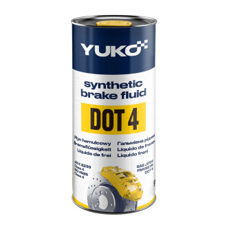 Жидкость тормозная DOT 4 0,910кг канистра 1л жесть YUKO 023248