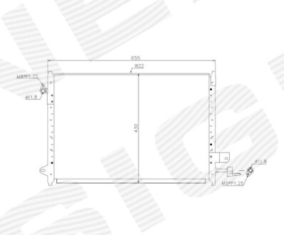 Радіатор кондиціонера SIGNEDA RCFD39074A