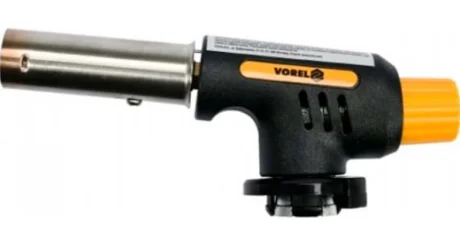 Горелка газовая с цанговым соединением и пьезоподжигом 1.3 кВт, VOREL 73412