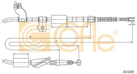 Трос ручника COFLE 10.5230