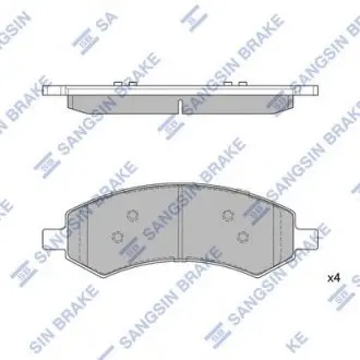 Кт. Гальмівні колодки дискові SANGSIN HI-Q SP1785