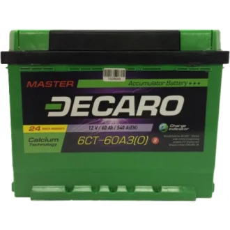 Аккумулятор 60Ah-12v MASTER (242x175x190),R,EN580 DECARO 6СТ-60 А3 (0) M