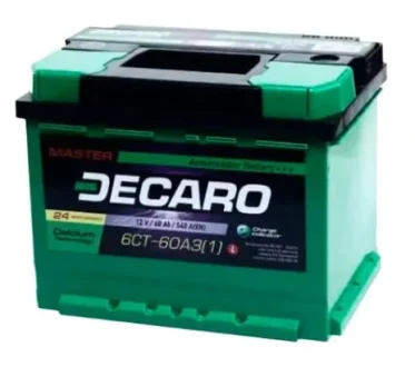 Аккумулятор 60Ah-12v MASTER (242x175x190),L,EN580 DECARO 6СТ-60 А3 (1) M