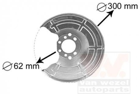 Защита тормозного диска Opel Astra G,H / Meriva VAN WEZEL 3745371