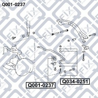 Втулка переднього стабілізатора Q-FIX Q001-0237