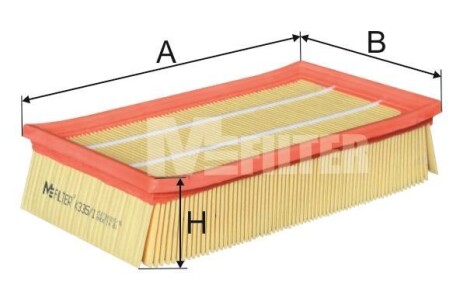 Повітряний фільтр MFILTER K 335/1