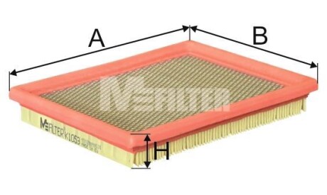 Повітряний фільтр MFILTER K 1053