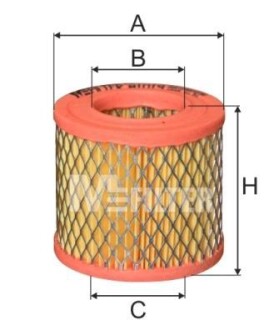 Повітряний фільтр MFILTER A 1019