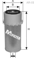 Повітряний фільтр MFILTER A 1008