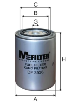 Паливний фільтр MFILTER DF 3536
