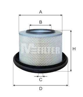 Повітряний фільтр MFILTER A 879