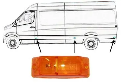 Повторитель поворота MB SPRINTER/ VW CRAFTER VAN WEZEL 5862975