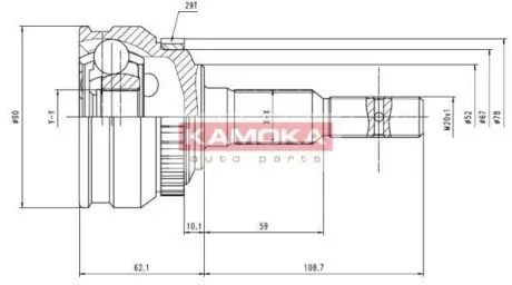 Шарнирный комплект KAMOKA 6200