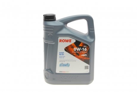 Олива 0W16 8100 HIGHTEC SYNT RS D1 (5L) API SP RC/SN PLUS RC(Resource Conserving) ILSAC GF-5/-6B ROWE 20005-0050-99