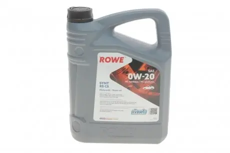 Олива 0W20 HIGHTEC SYNT RS C5 (4L) (MB 229.72/Ford WSS-M2C947-A/B1/Ford WSS-M2C962-A1) ROWE 20379-0040-99