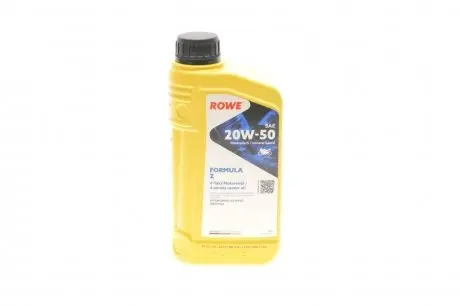 Олива 20W50 HIGHTEC FORMULA Z (1L) (JASO MA2/API SN/SM/SL/SJ/SH/SG) ROWE 20050-0010-99