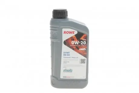 Олива 0W20 HIGHTEC SYNT RS HC (1L) (ACEA A5/B5) (API SN/API CF) ROWE 20134-0010-99
