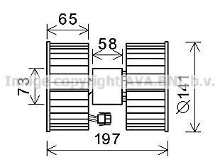 Вентилятор отопителя салона BMW X3 (E83) (03-11) AVA BW8483