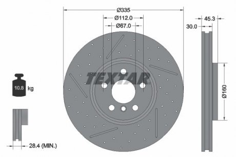 Гальмівний диск TEXTAR 92317105