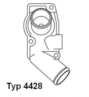 Термостат Opel Astra 2.0DI/DTI 98-05 (92°) (з корпусом) WAHLER 4428.92D (фото 1)