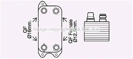 Охолоджувач оливи AVA MS3686