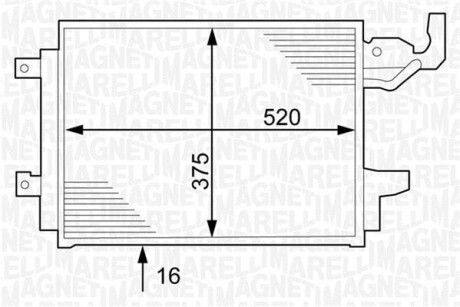 Радіатор кондиціонера MAGNETI MARELLI 350203241000 (фото 1)