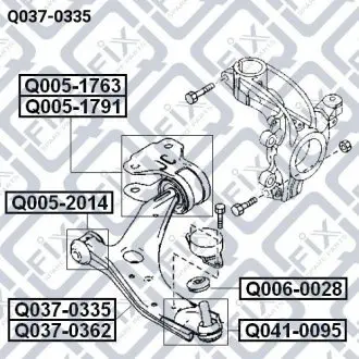 РЫЧАГ ПЕРЕДНИЙ ЛЕВЫЙ Q037-0335 Q-FIX Q0370335