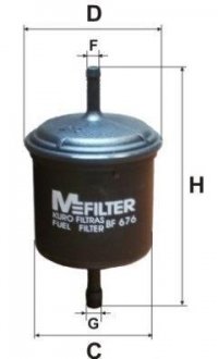 Фільтр палива MFILTER BF 676 (фото 1)