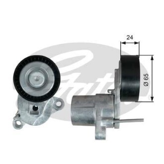 Натяжник ремня KLINOWEGO FORD B-MAX/C-MAX II/FIESTA/FOCUS III 1,0ECOBOOST 12- GATES T39295 (фото 1)