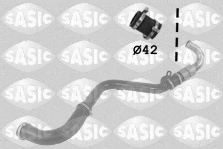 Патрубок інтеркулера FORD C-MAX/FOCUS II 2,0TDCI 42MM (KRрTKI) SASIC 3336227