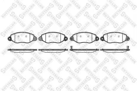 Фото запчастини Гальмівні колодки, дискове гальмо (набір) STELLOX 783012BSX Гальмівні колодки, дискове гальмо (набір) STELLOX 783012BSX