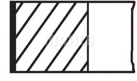 Поршневі кільця N42/N45/N46 1,6/1,8/2,0 MAHLE MAHLE\KNECHT 081RS001010N1 (фото 1)