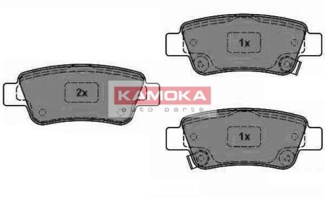 Гальмівні колодки, дискове гальмо (набір) KAMOKA JQ1018466