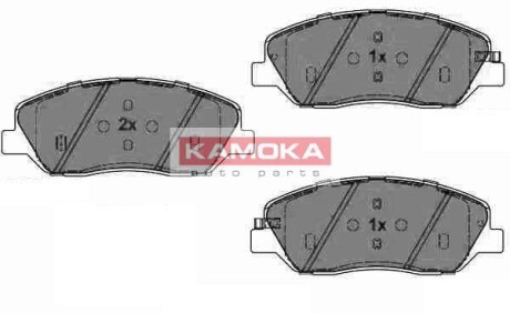 Гальмівні колодки, дискове гальмо (набір) KAMOKA JQ1018222