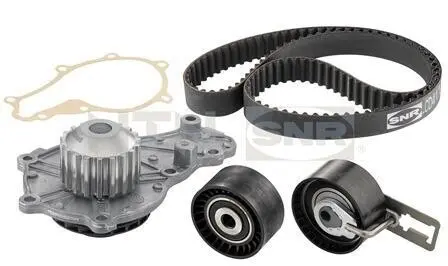 Комплект ГРМ (ремінь + ролик + водяний насос) CITROEN C1, C2, C2 ENTERPRISE, C3 I, C3 II, C3 PLURIEL, NEMO, NEMO/MINIVAN, XSARA, FORD FIESTA V, FIESTA VI, FUSION, MAZDA 2 1.4D/1.6D 09.01- SNR NTN-SNR KDP452250