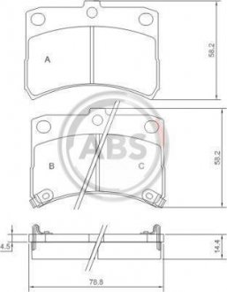 Колодки тормозные передние дисковые. A.B.S. 37168 (фото 1)